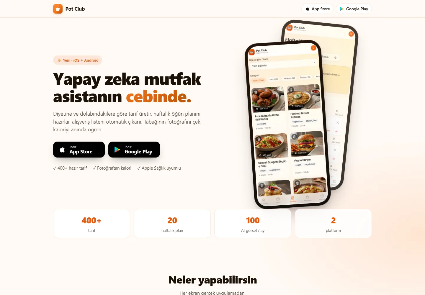 Pot Club uygulama ekranı